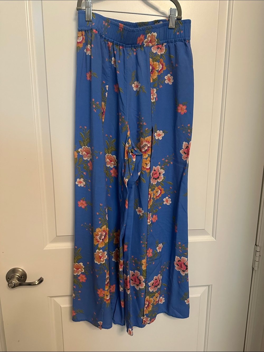 O'Neill Blue Floral Wide-Leg Jumpsuit Pants